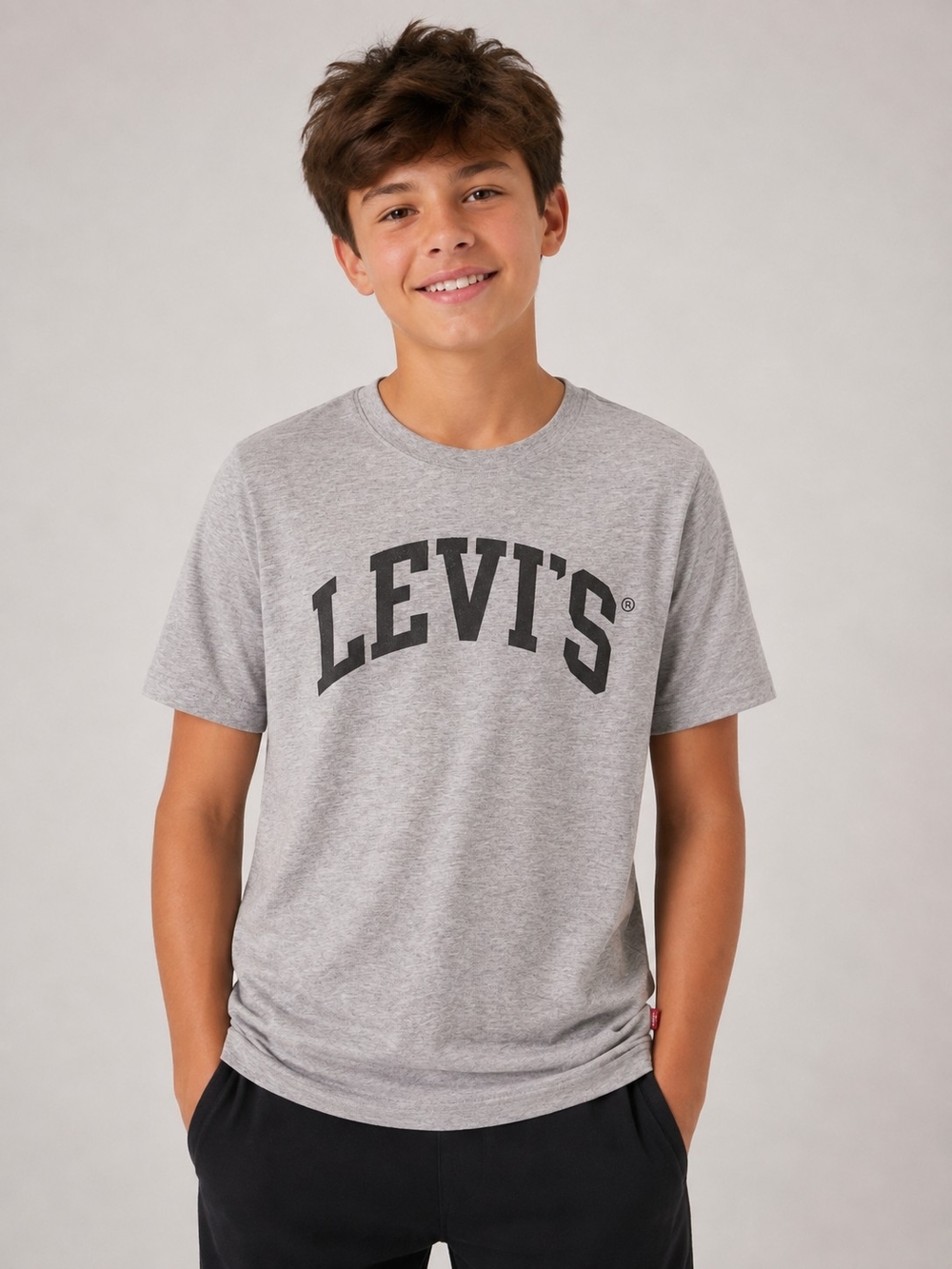 Levi’s Boys Youth XL 14 Grey Logo T-Shirt
